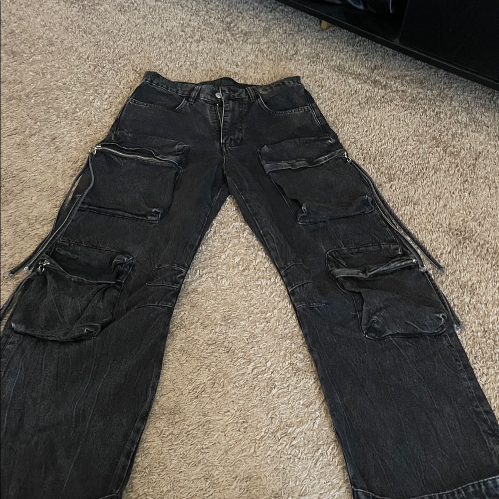 Zara Men's Black Cargo Pants